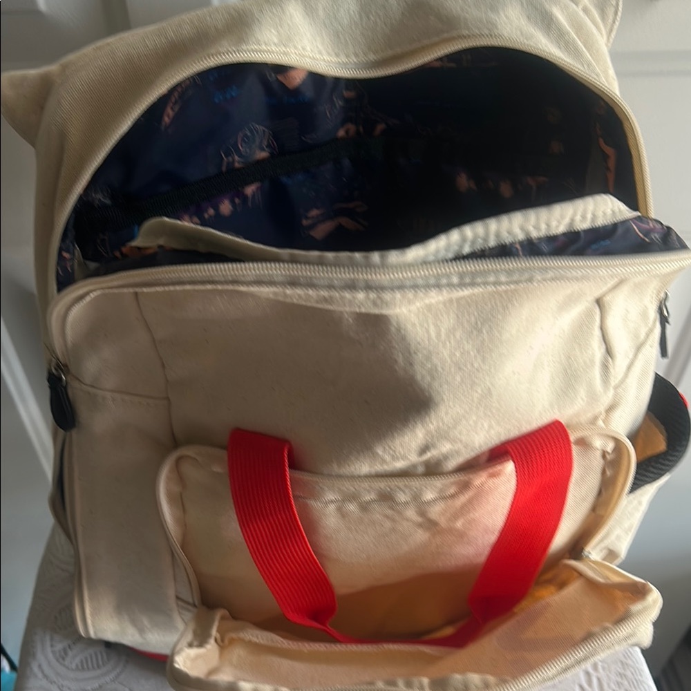 Stylish Cream and Red Men's Bag